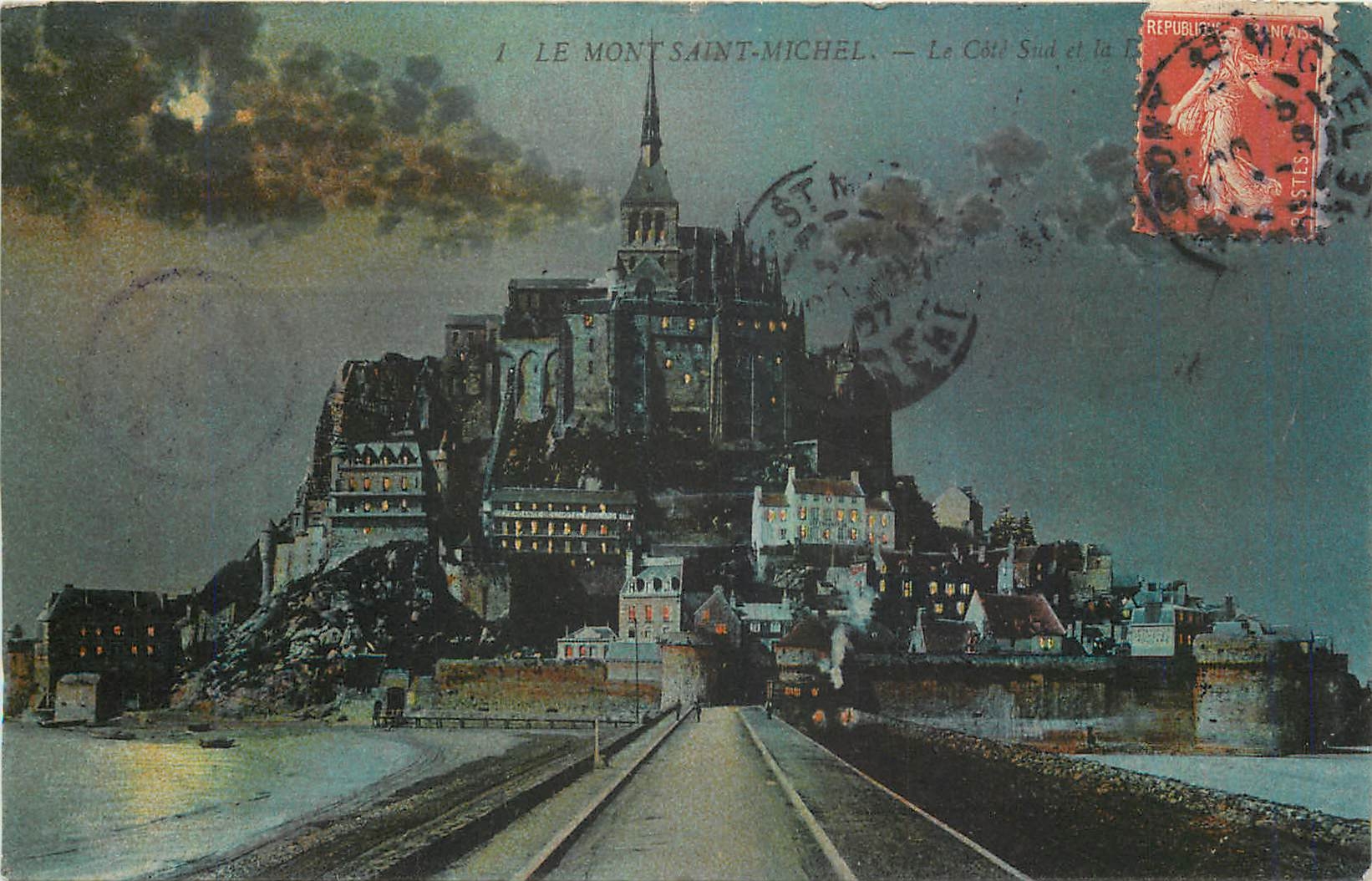 Le Mont-Saint-Michel — Le Côté Sud et la Digue — Éditeur non identifié, n° de série 1