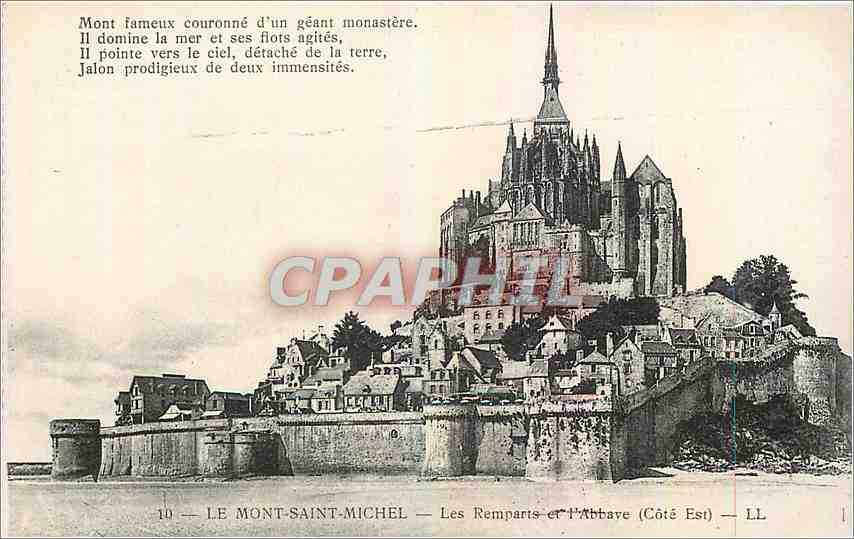 LE MONT-SAINT-MICHEL — Les Remparts et l'Abbaye (Côté Est) — LL