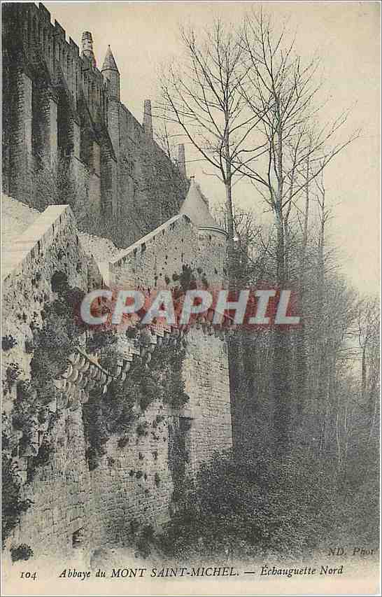 CPA Abbaye du Mont Saint Michel Echauguette Nord 