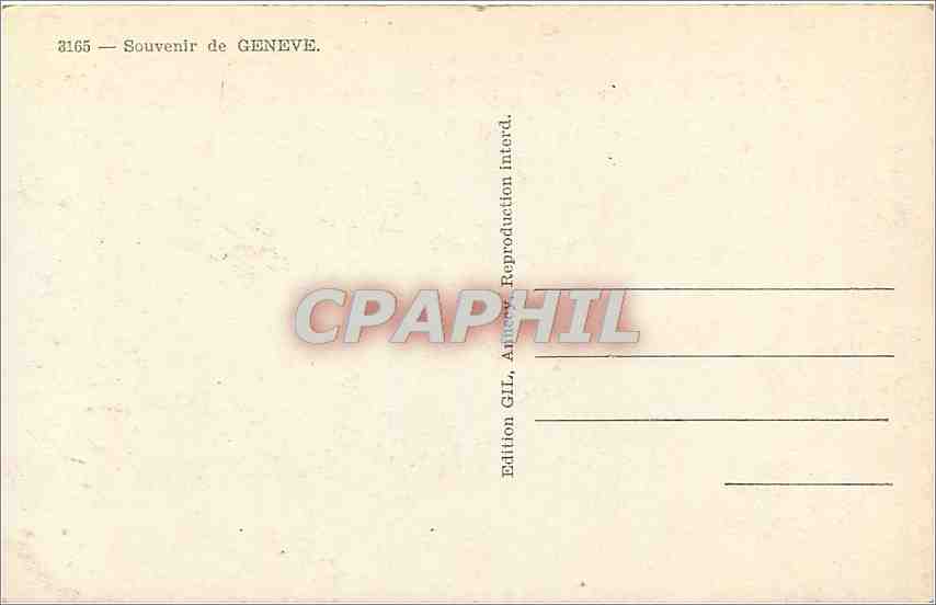 CPA Souvenir de Geneve  — Verso