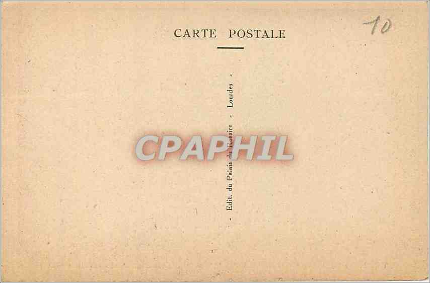 CPA Lourdes Les Robinets Palais du Rosaire  — Verso