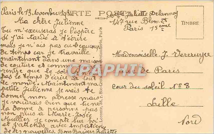 CPA Paris Les Jardins du Trocadero et la Tour Eiffel  — Rückseite
