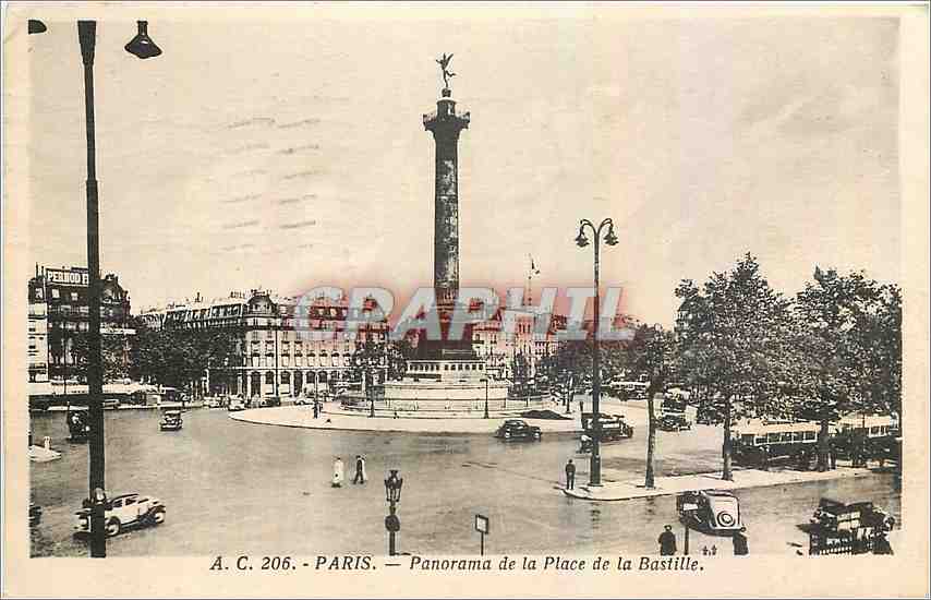 CPA Paris Panorama de la Place de la Bastille 