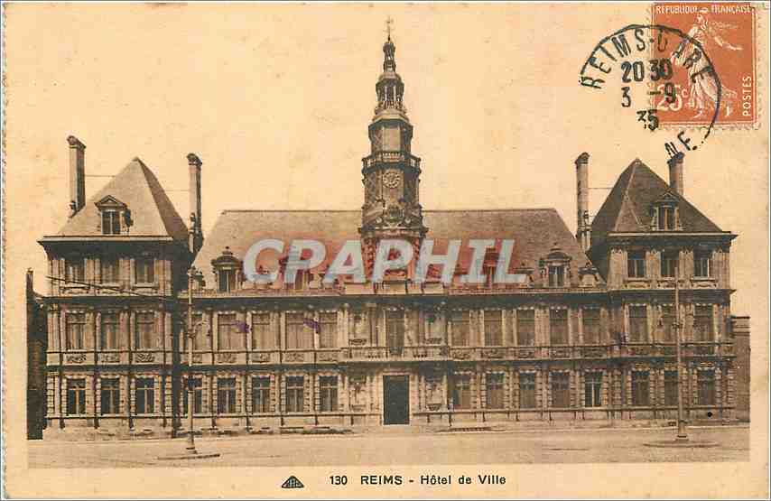 CPA Reims Hotel de Ville 