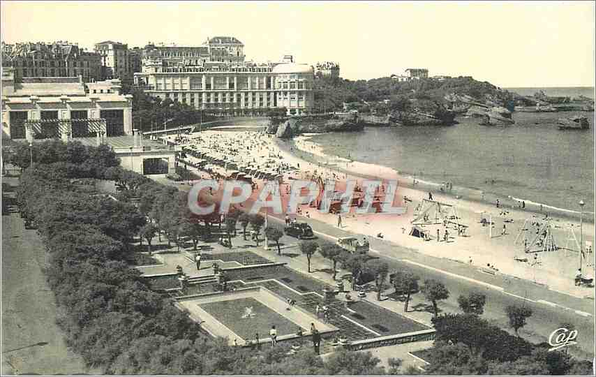 CPA Biarritz La Grande Plage vers le Casino Bellevue 