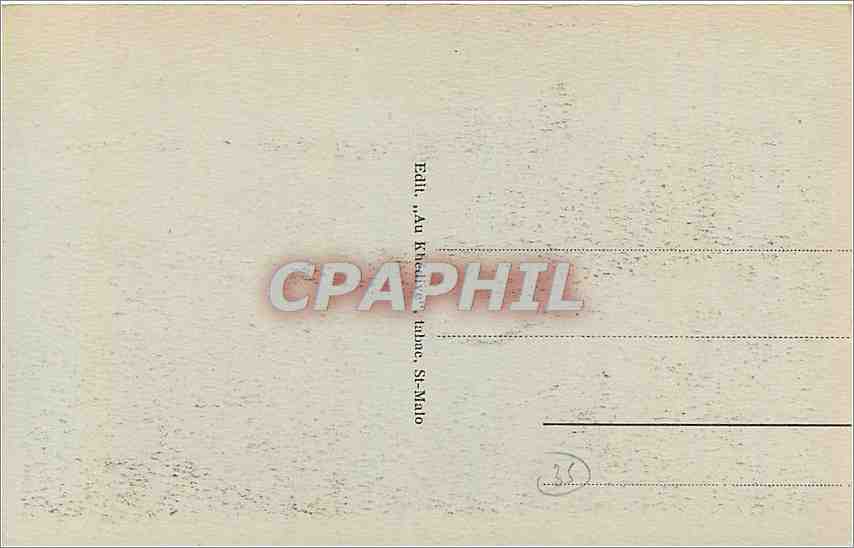 CPA St Lunaire Rochers au Decolle  — Verso