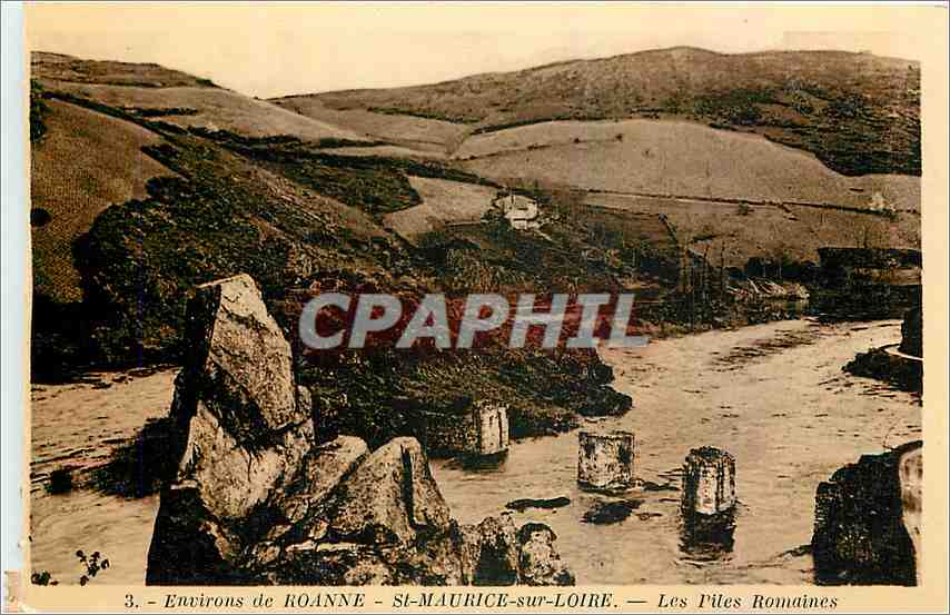 CPA Environs de Roanne St Maurice sur Loire Les Piles Romaines 