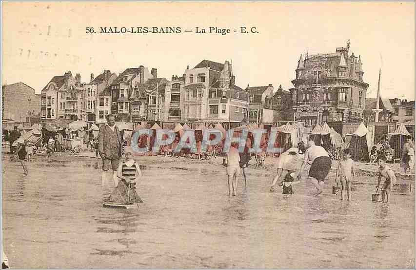 CPA Malo les Bains La Plage 