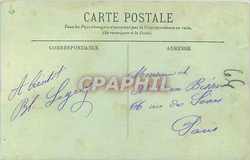 CPA Mers les Bains La Falaise et les dernieres Villas  — Verso