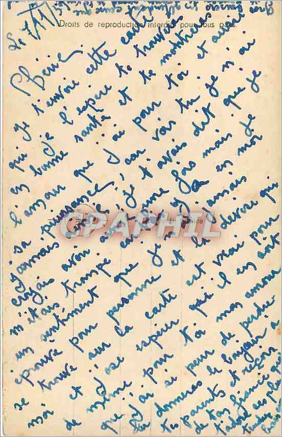 CPA Coeurs enchaines Marin  — Verso