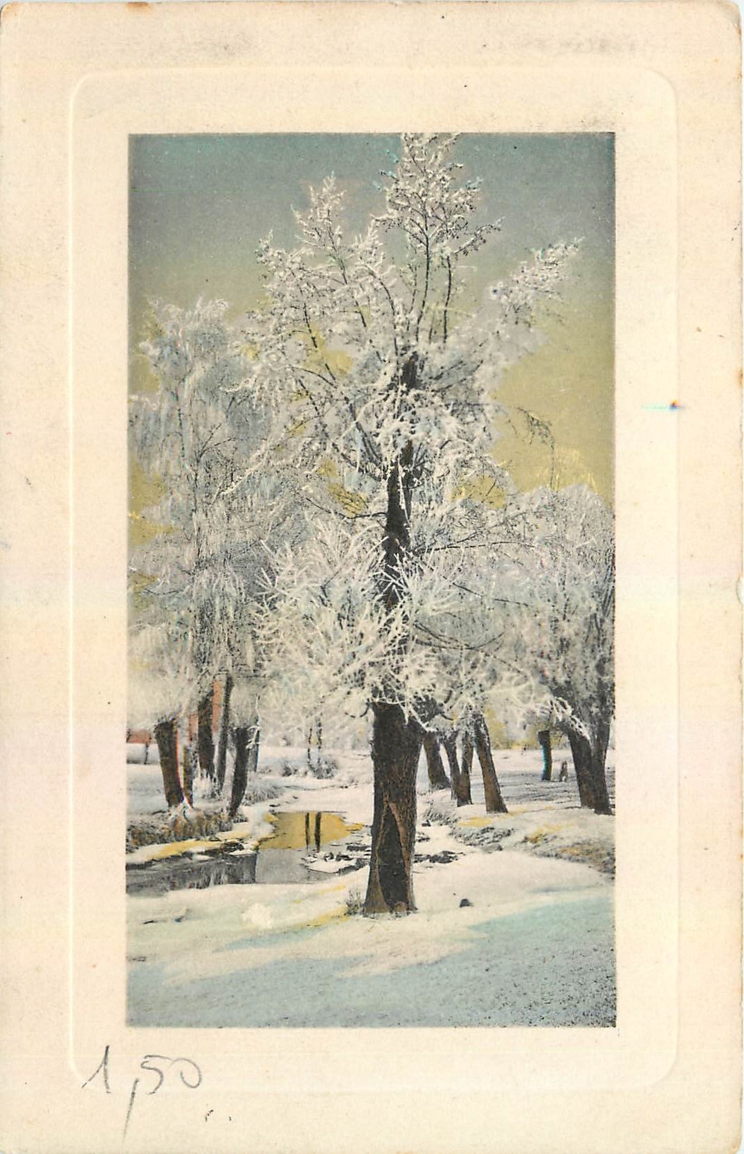 CPA Arbre sous la neige