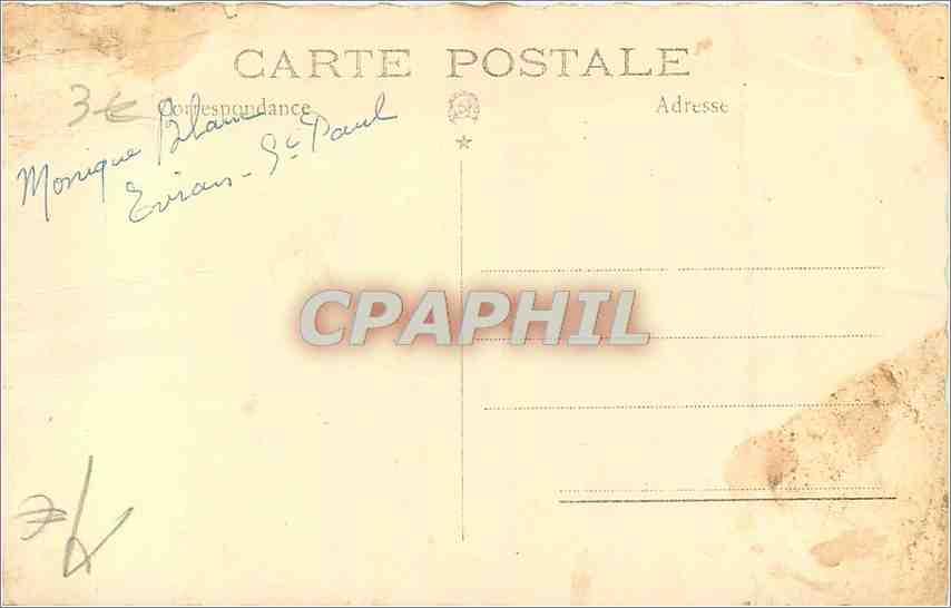 CARTE PHOTO Evian St Paul Enfant — Rückseite