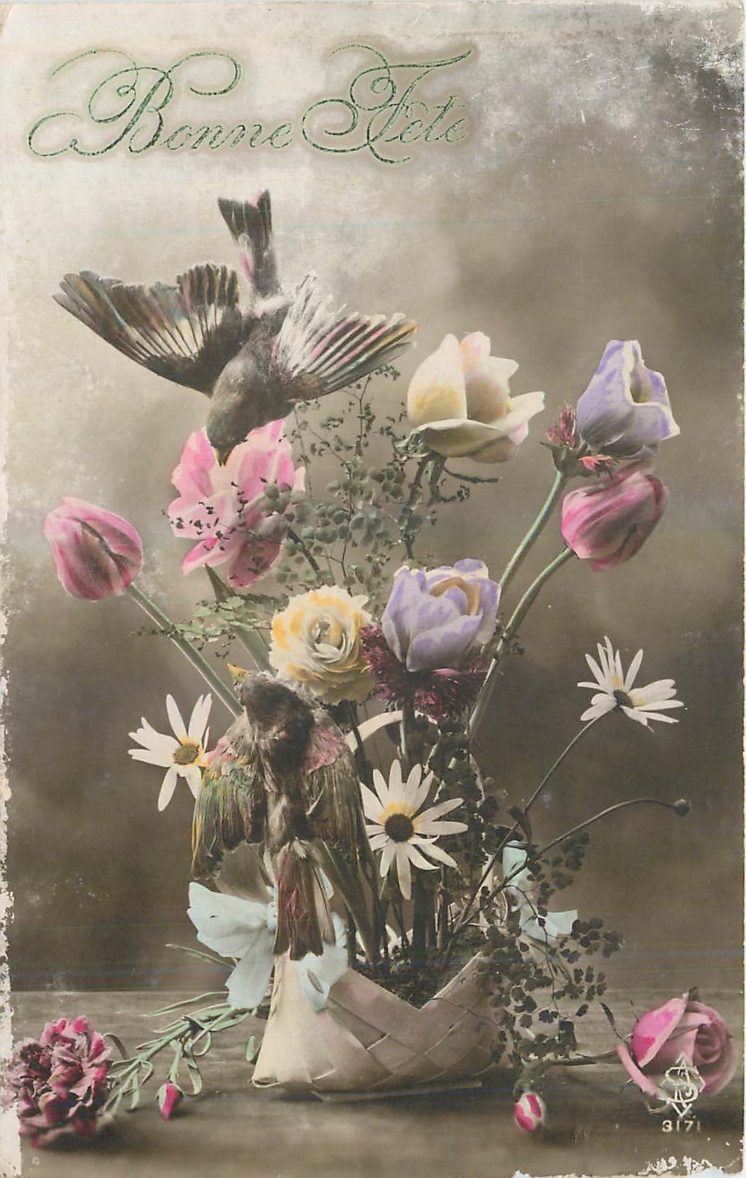 CPA Bonne Fete Fleurs