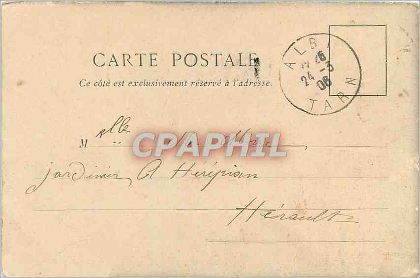 Jeune femme voilée — scène avec araignée — R. MANUEL, Paris, n° 104 — Verso