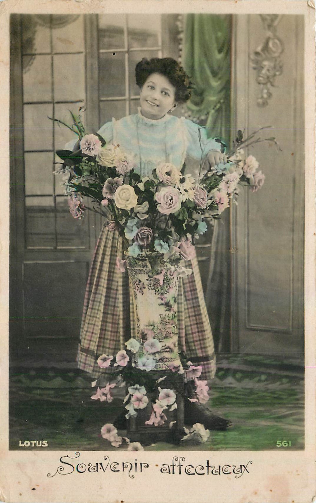 CPA Souvenir affectueux Femme