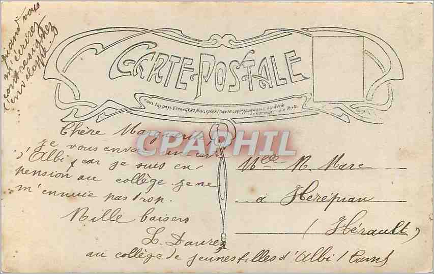 CPA Souvenir affectueux Femme — Rückseite
