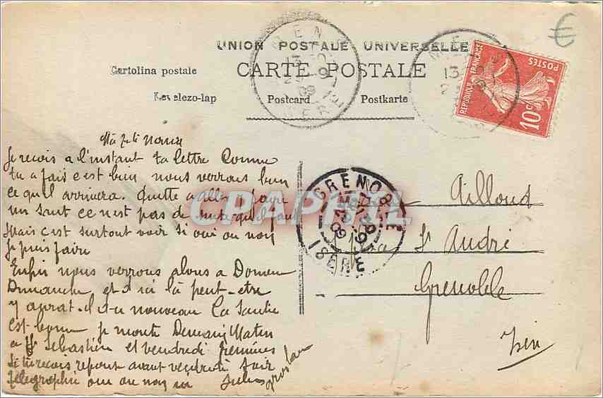 CPA Autant de baisers que de Fleurs Enfant — Verso