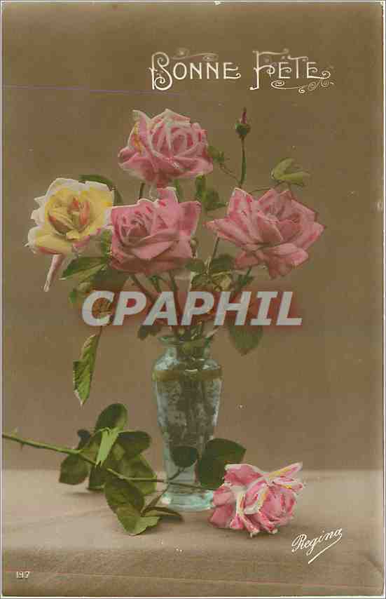 CPA Bonne Fete Fleurs