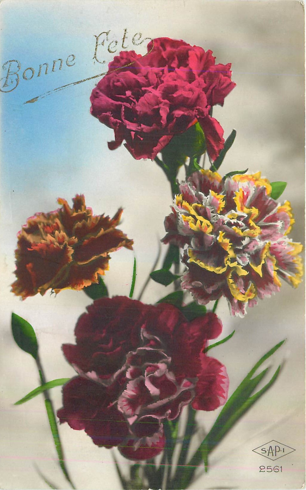 CPA Bonne Fete Fleurs