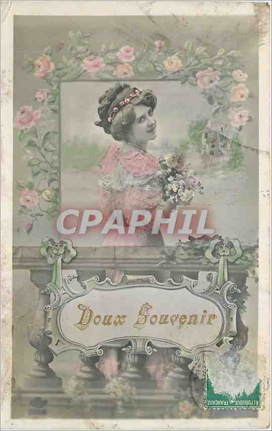 CPA Doux Souvenir Femme