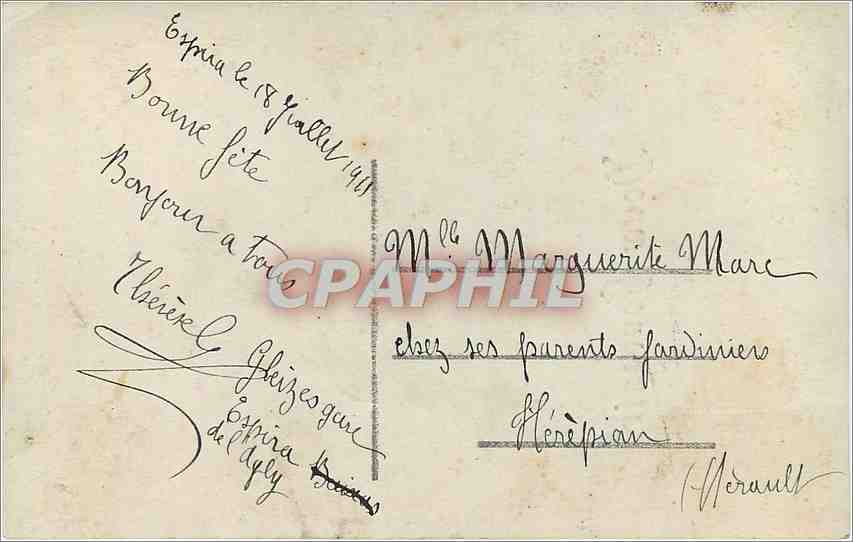 CPA Doux Souvenir Femme — Rückseite