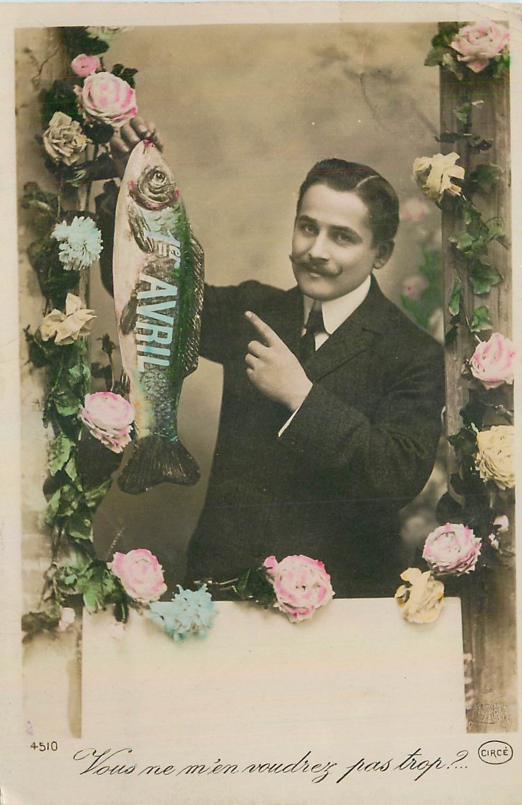 CPA Vous ne m'en voudrez pas trop Homme Poissons