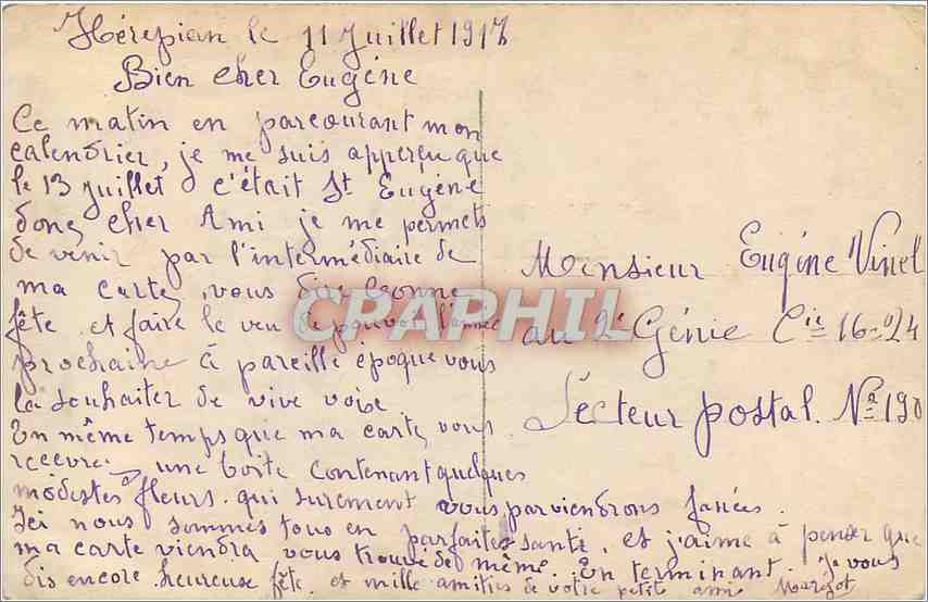 CPA Bonne Fete Femme — Verso