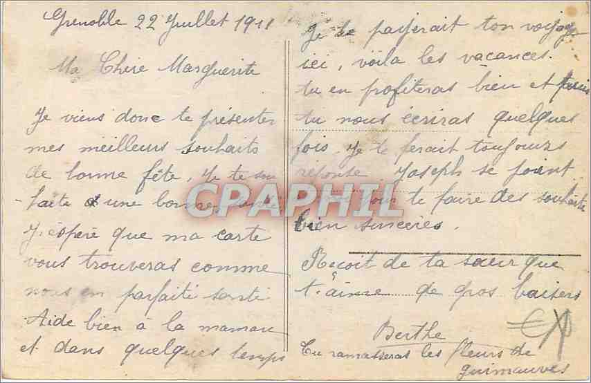 CPA Bonne Fete Enfant — Verso