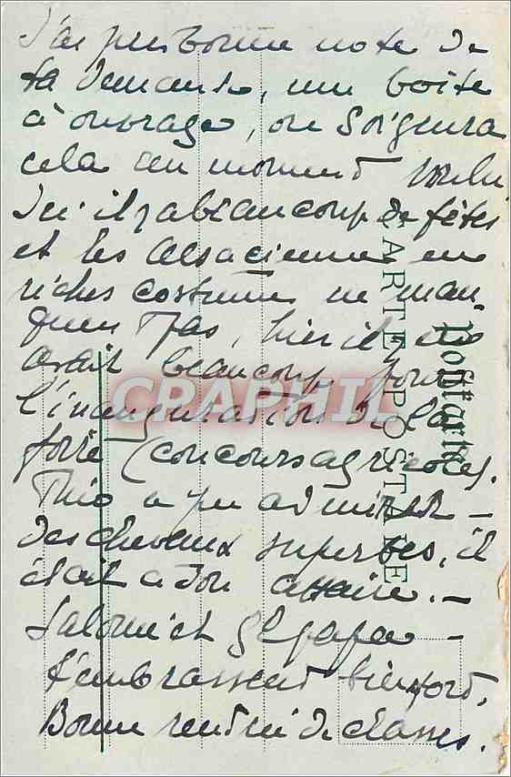 CPA Bonheur Discret Cigogne Strasbourg — Rückseite