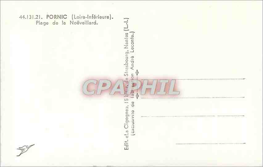 CPM Pornic Loire Inferieure Plage de la Noeveillard  — Back