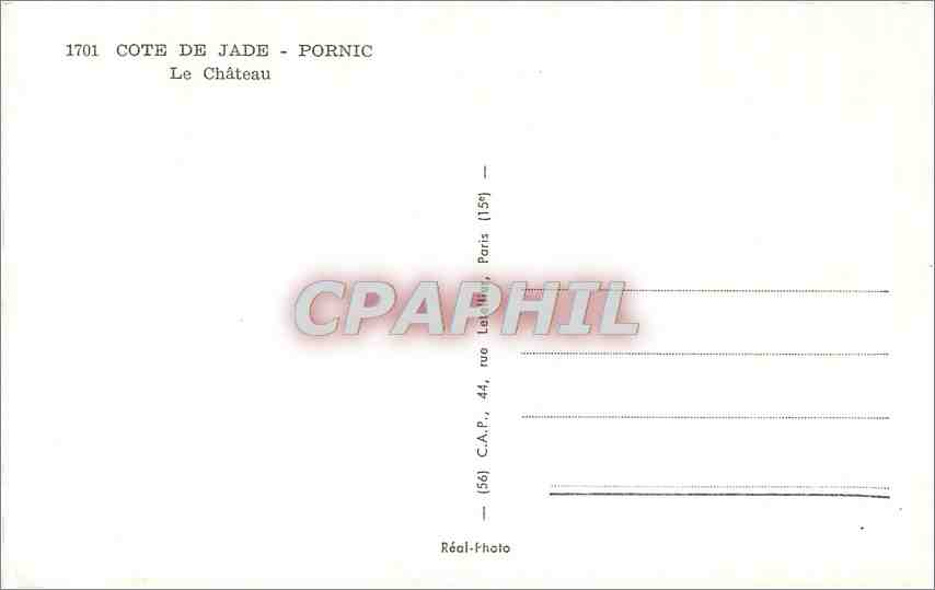 CPM Pornic Le Chateau  — Rückseite