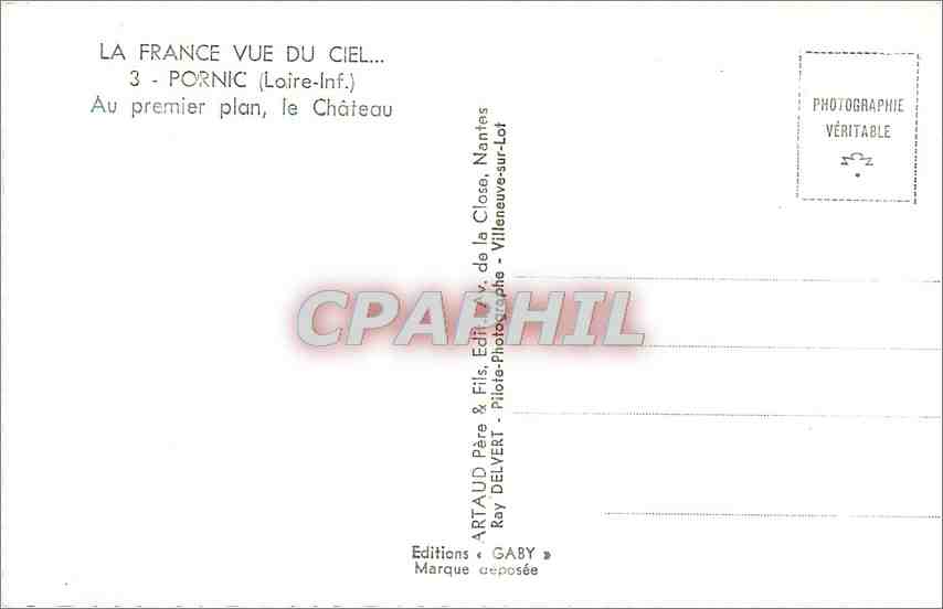 CPM Pornic Loire Inf Au premier plan le Chateau  — Back