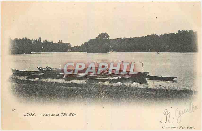 CPA Lyon Parc de la Tete d'Or Bateaux