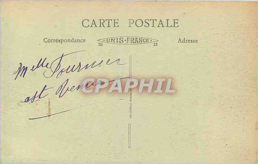 CPA Lyon Gare de Perrache Hotel Terminus et Hospice Debrousse  — Verso