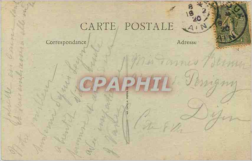 CPA Lyon Pont du Midi Quai Gailleton et Colline de Fourviere  — Verso