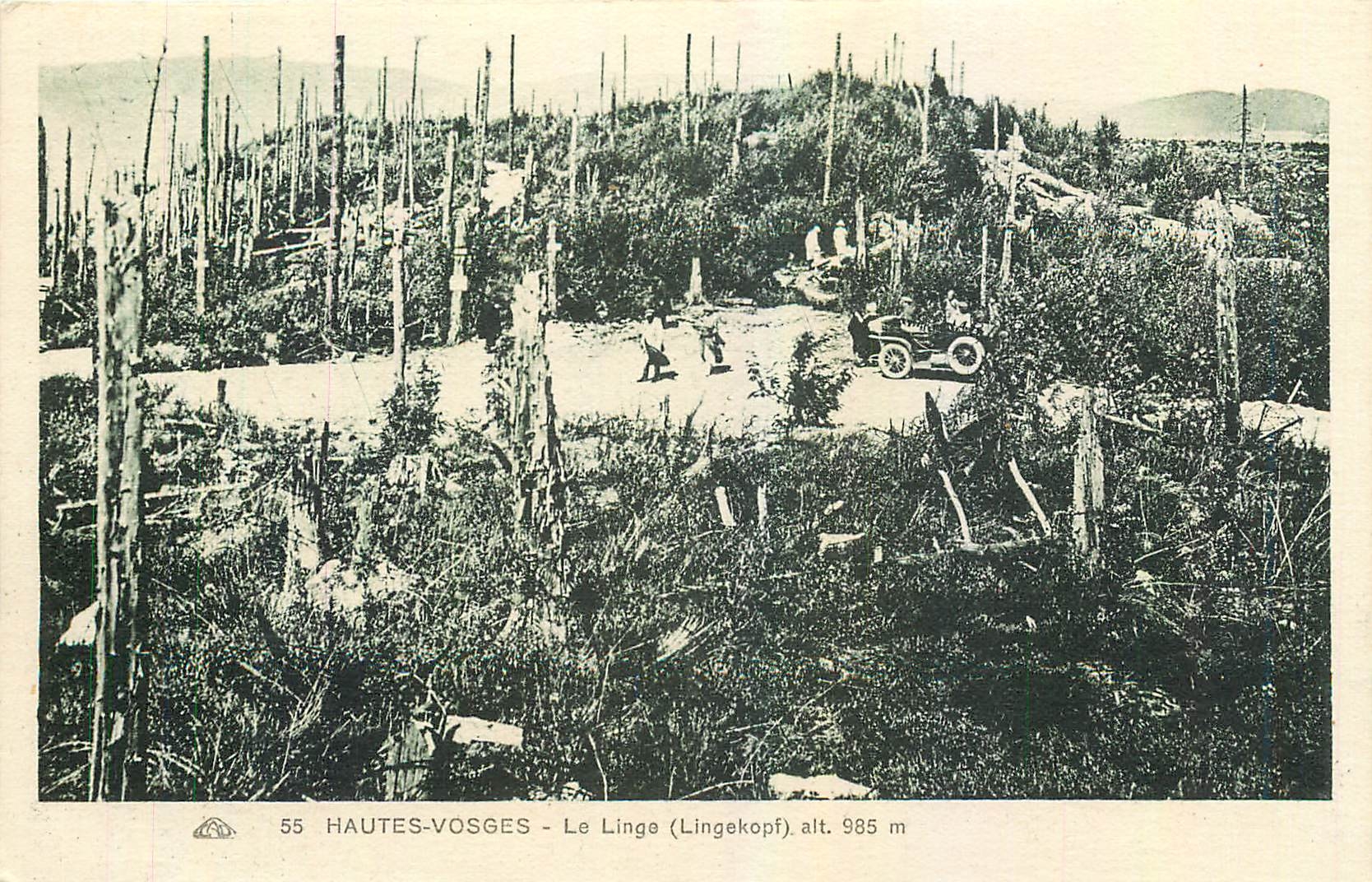 CPA Hautes Vosges Le Linge Lingekopf Militaria