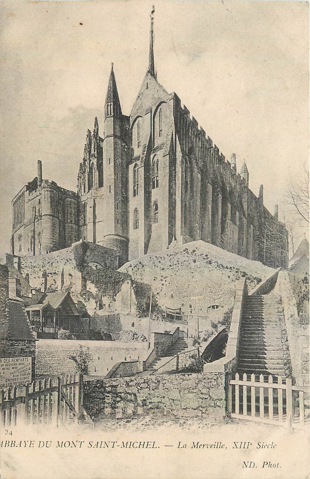 CPA Abbaye du Mont Saint Michel La Merveille 