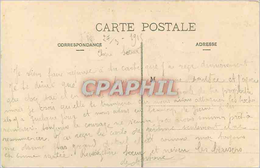 CPA Les Defiles de l'Argonne et les Islettes  — Rückseite