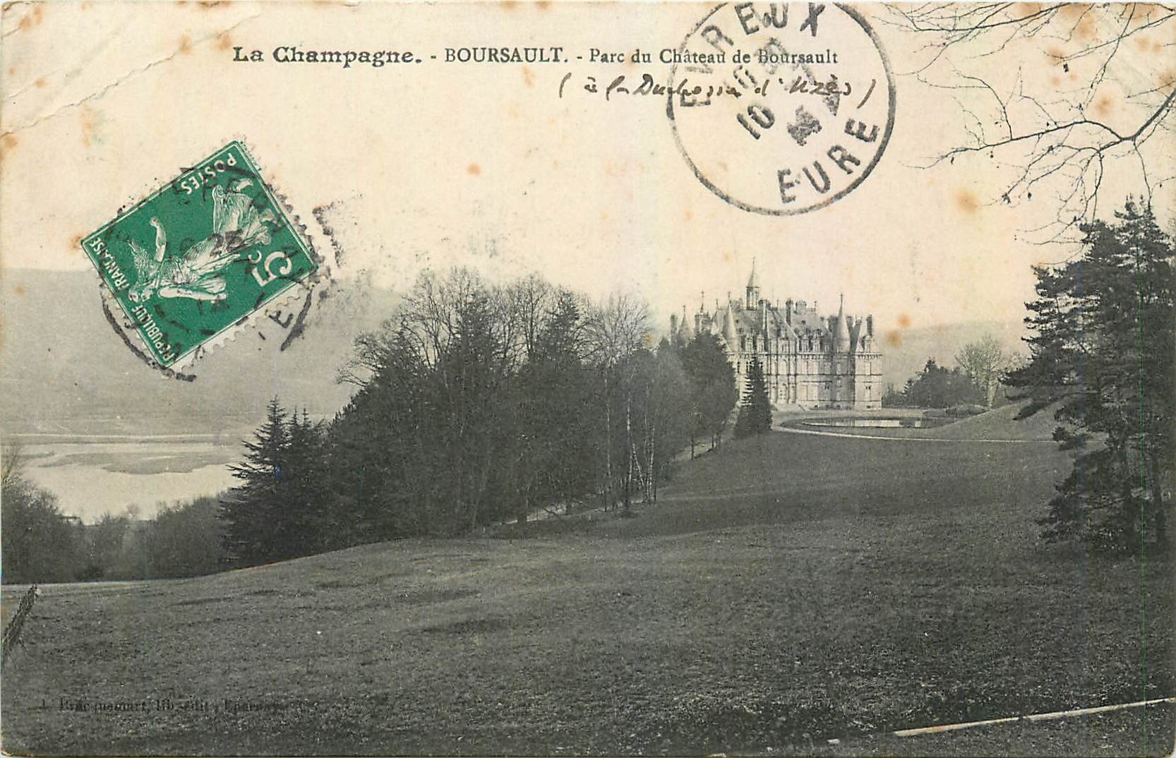CPA Boursault Parc du Chateau de Boursault 