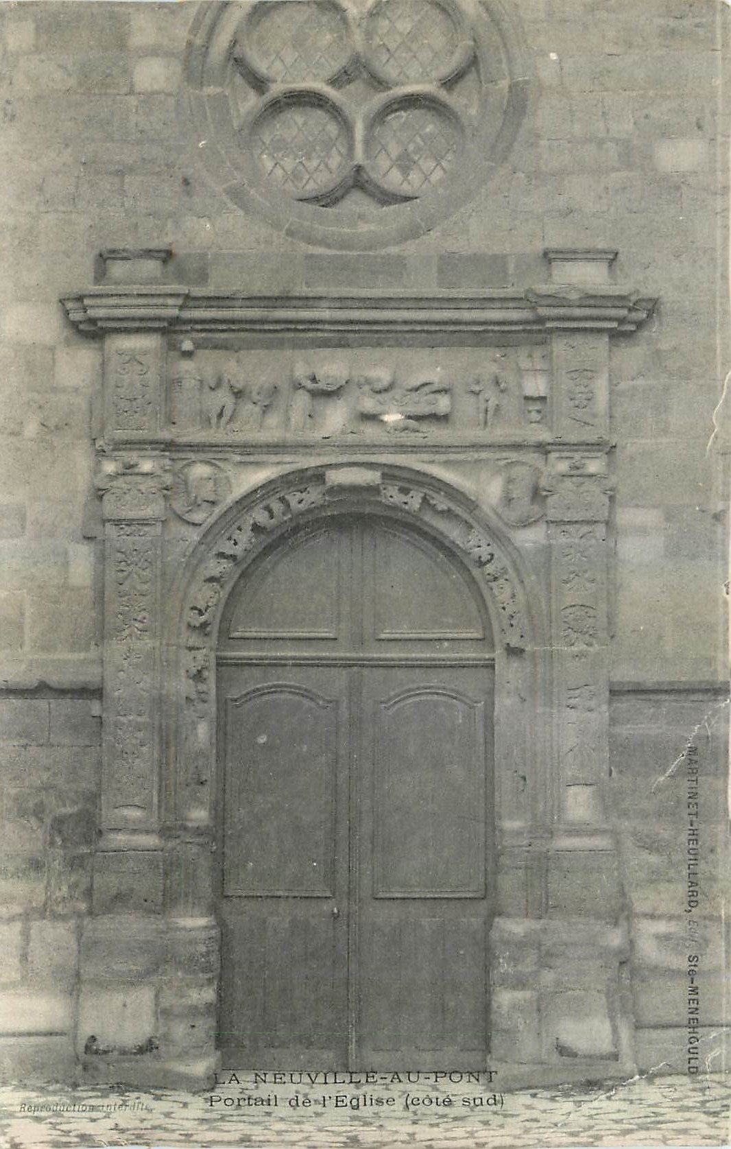 La Neuville-au-Pont — Portail de l'église (côté sud) — Martinet-Hedillard, 501