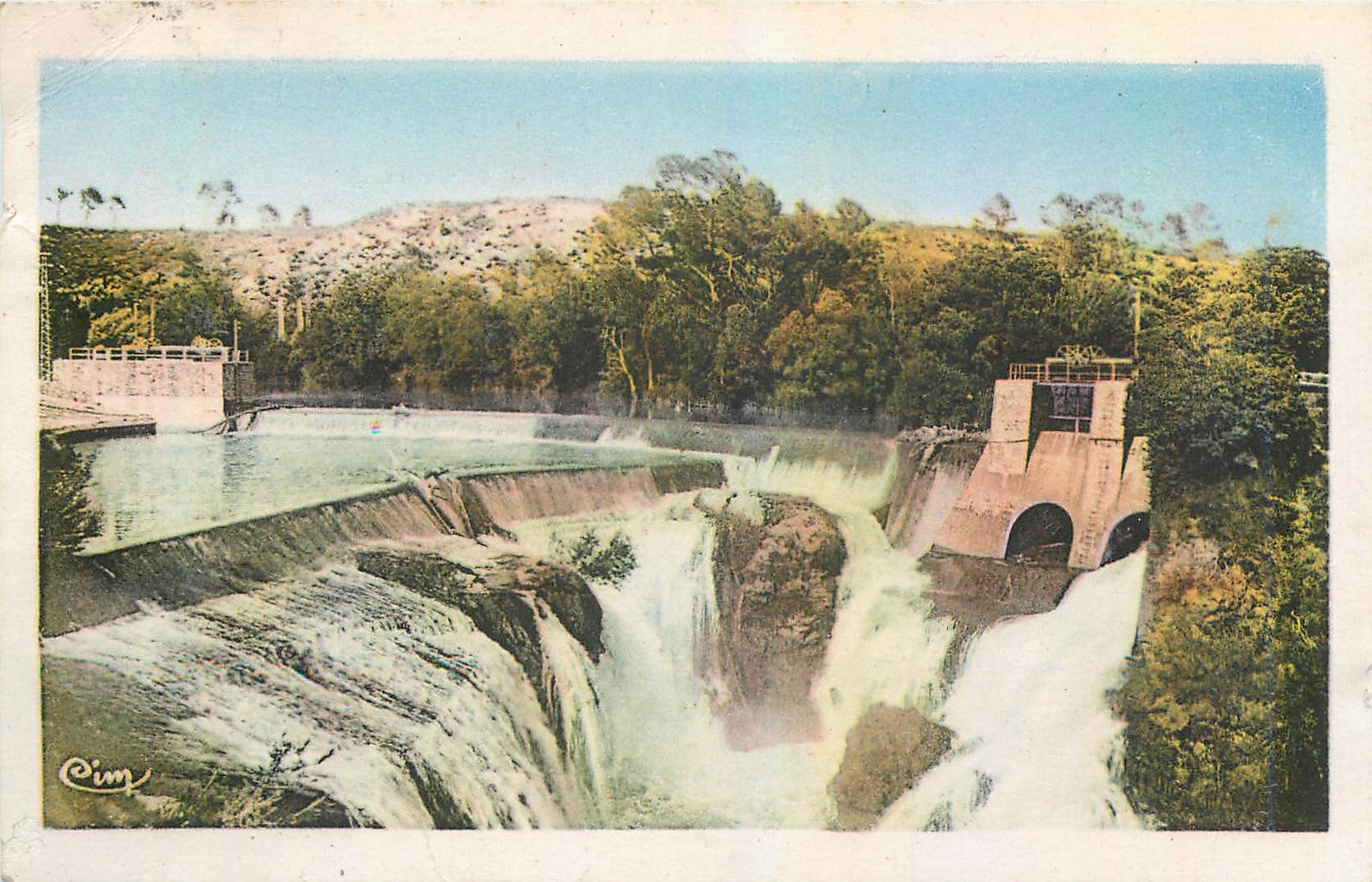 CPA Vidauban Entraigues Var Le Barrage et les Chutes 