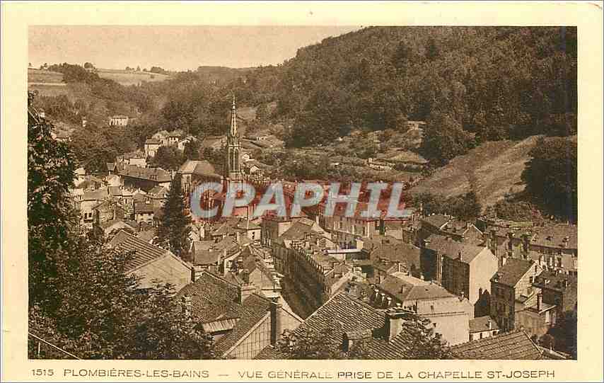CPA Plombieres les Bains Vue generale prise de la Chapelle St Joseph 