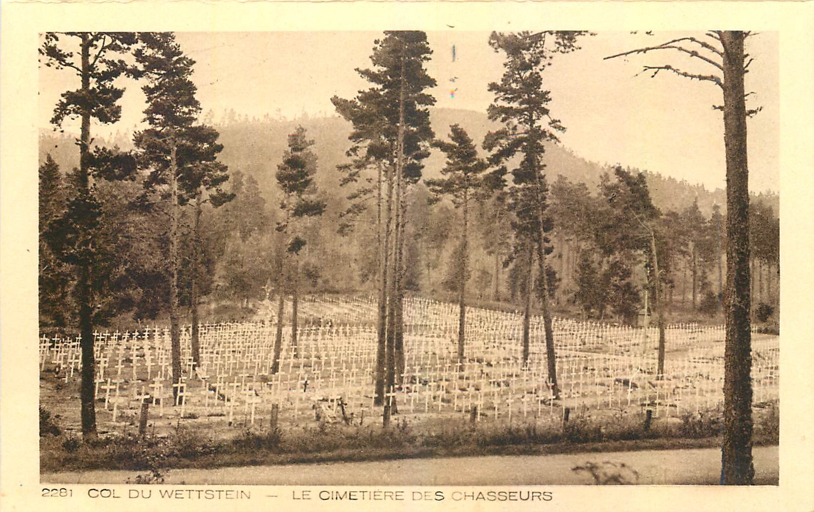 CPA Col du Wettstein Le Cimetiere des Chasseurs Militaria