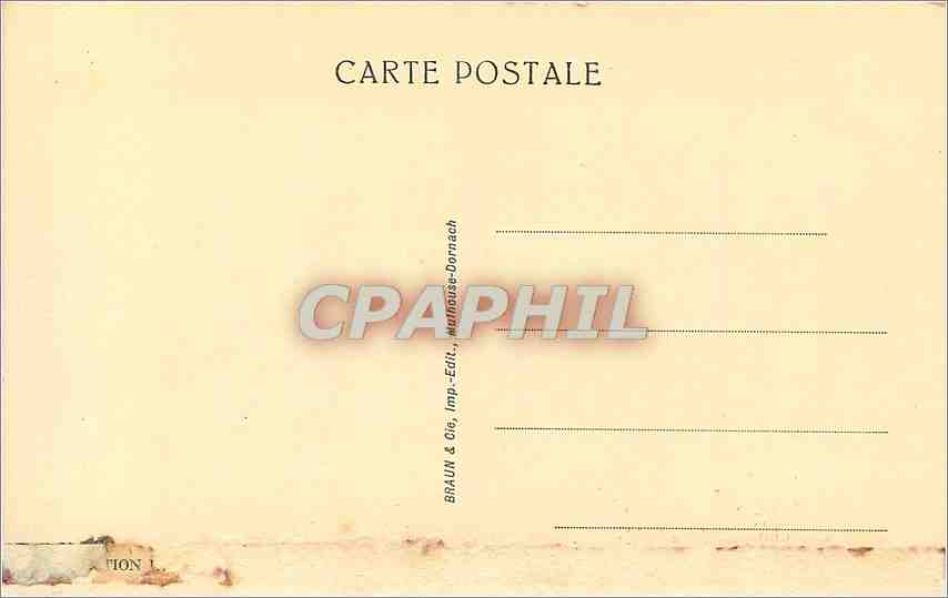 CPA Col du Wettstein Le Cimetiere des Chasseurs Militaria — Rückseite