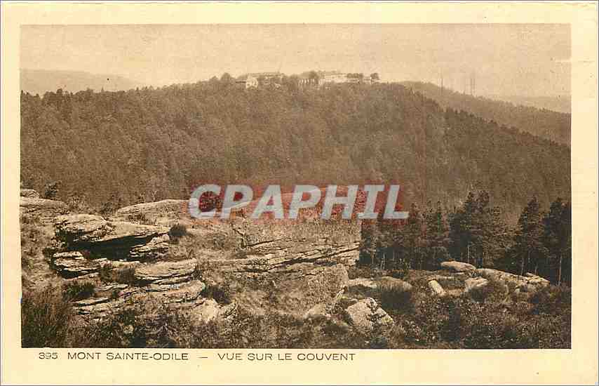 CPA Mont Sainte Odile Vue sur le couvent 