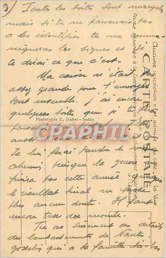 CPA Sedan Floing Le Chene ou furent enterres Militaria — Rückseite