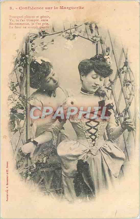 Vertrauen auf die Marguerite — Gedrucktes Gedicht — Fotograf A. Béauregard, Nancy, n°3