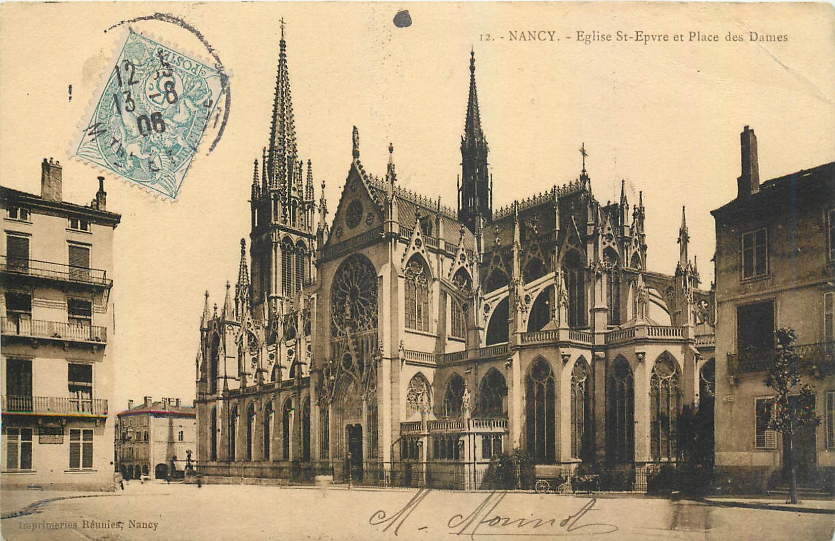 NANCY. - Église St-Epvre et Place des Dames — Imprimeries Réunies, Nancy, n°12