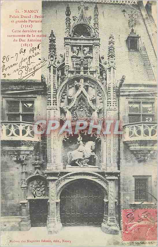 CPA Nancy Palais Ducal Petite et grande Porterie 