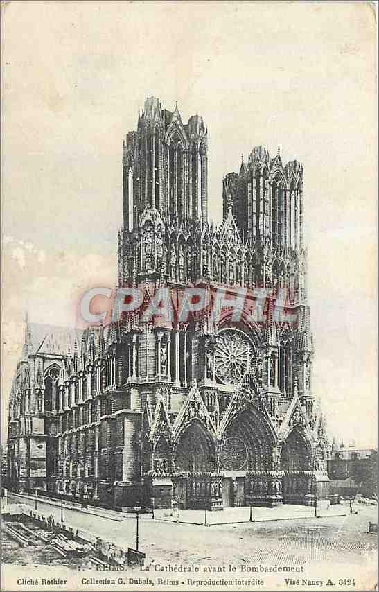 CPA Reims La Cathedrale avant le Bombardement 